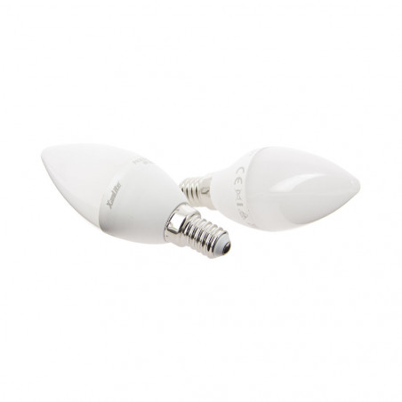 Lot x5 Ampoules LED flamme, culot E14, 5,5W cons. (40W éq.), lumière blanc neutre