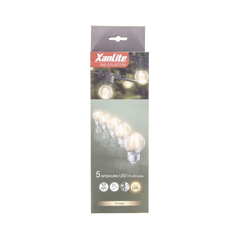 Xanlite - Lot X5 Ampoules LED Spot, Culot GU10, Conso 4,8 W, Eq. 50 W Blanc Neutre Pack5rcxg50scw