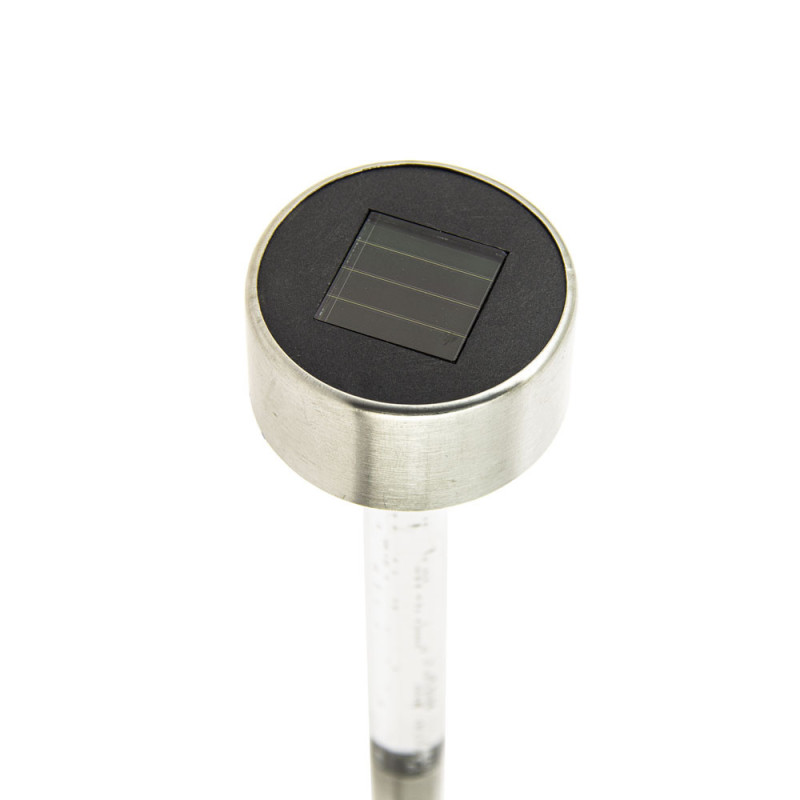 Balise solaire en métal, RVB blanc chaud, éclairage extérieur IP44