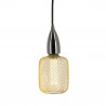 Ampoule Déco Cage Cylindre Doré, culot E27, Hologramme, Blanc chaud