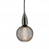 Ampoule Déco Cage Boule Noir, culot E27, Hologramme, Blanc chaud