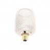 Ampoule Déco Cage Cylindre Cuivre, culot E27, Hologramme, Blanc chaud